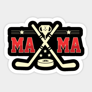 Mothers Day T-shirt Desing for Hockey lover Sticker